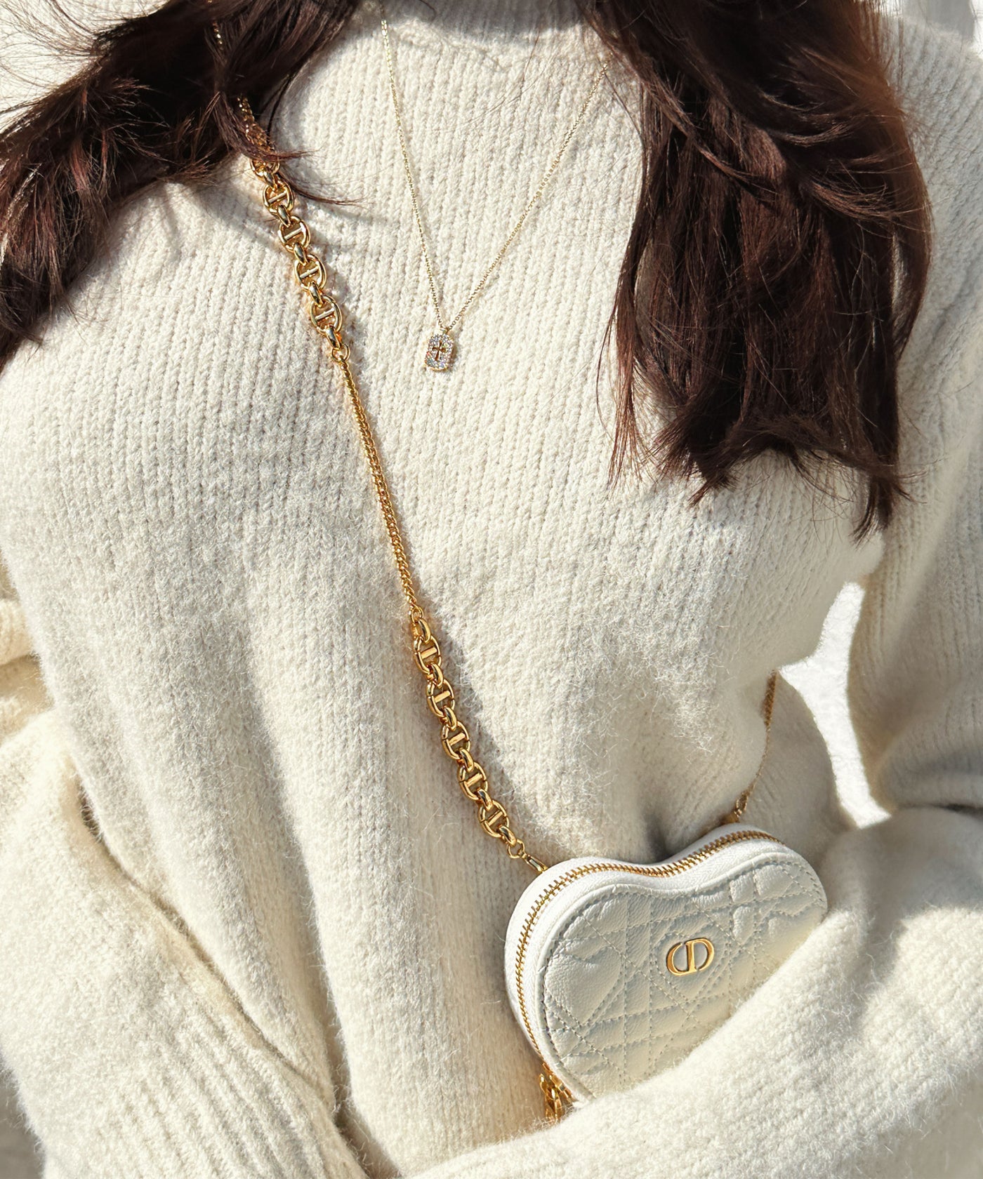 Pullover mit Schleifen Orla Beige Ladypolitan ♡