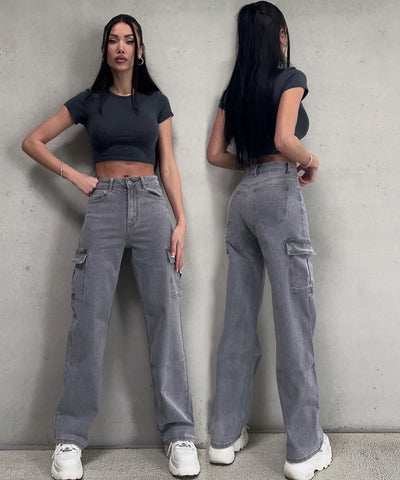 Stretch Cargo Hose Eva Grau  Ladypolitan ♡   