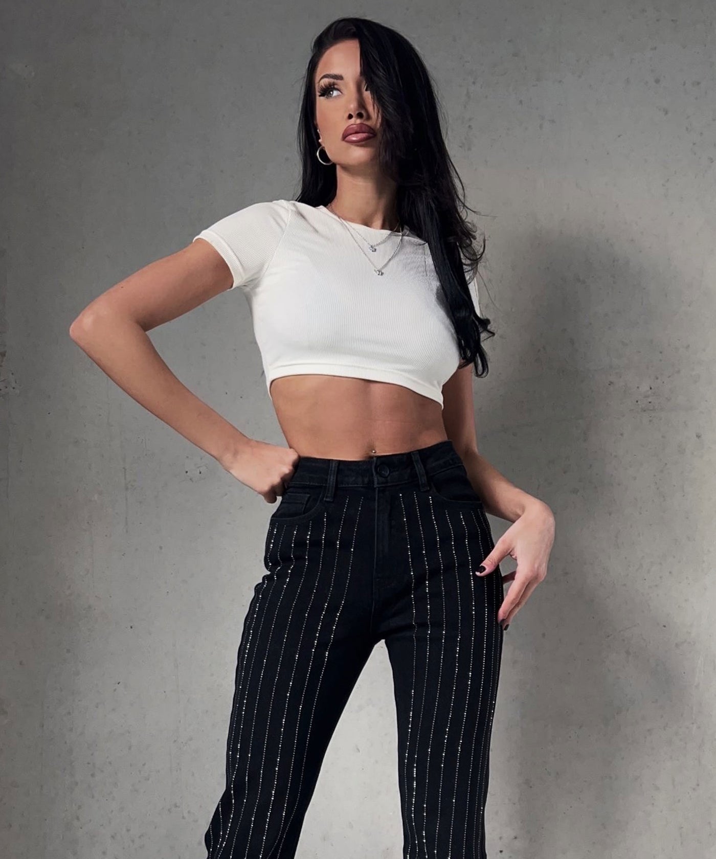 Stretch Diamond Mum Jeans Schwarz  Ladypolitan ♡   