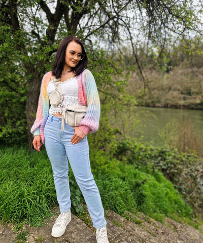 Stretch Glitzer Mum Jeans Leandra  Ladypolitan ♡   