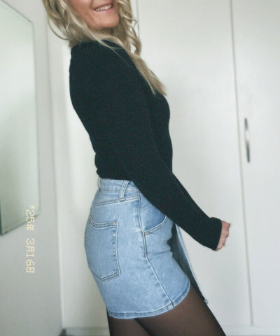 Stretch Jeans Hosenrock Jayda Blau Ladypolitan ♡