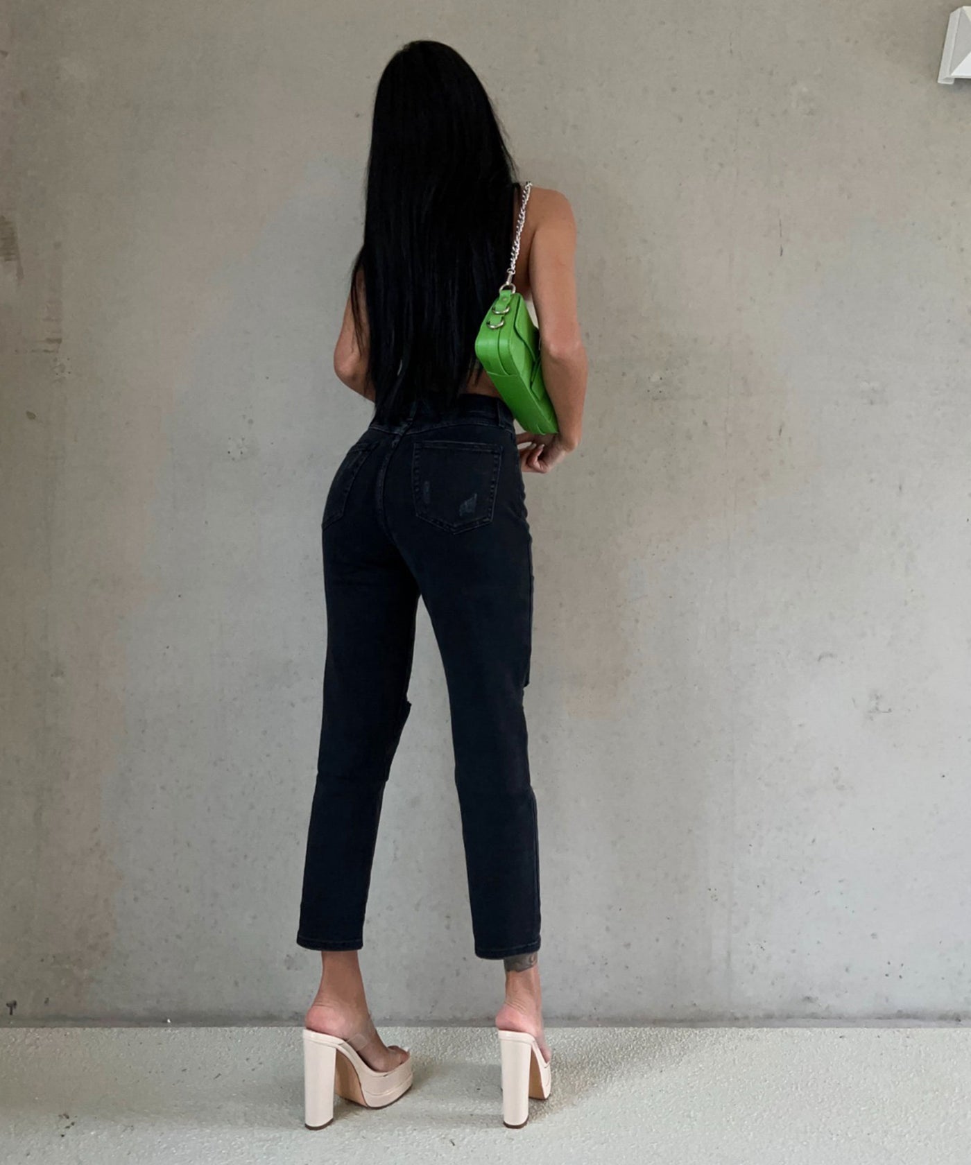 Stretch Mum Jeans Holly Schwarz Ladypolitan ♡