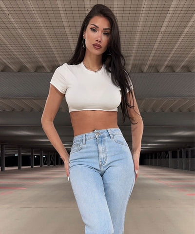 Stretch Mom Jeans Lilli Blau Ladypolitan ♡