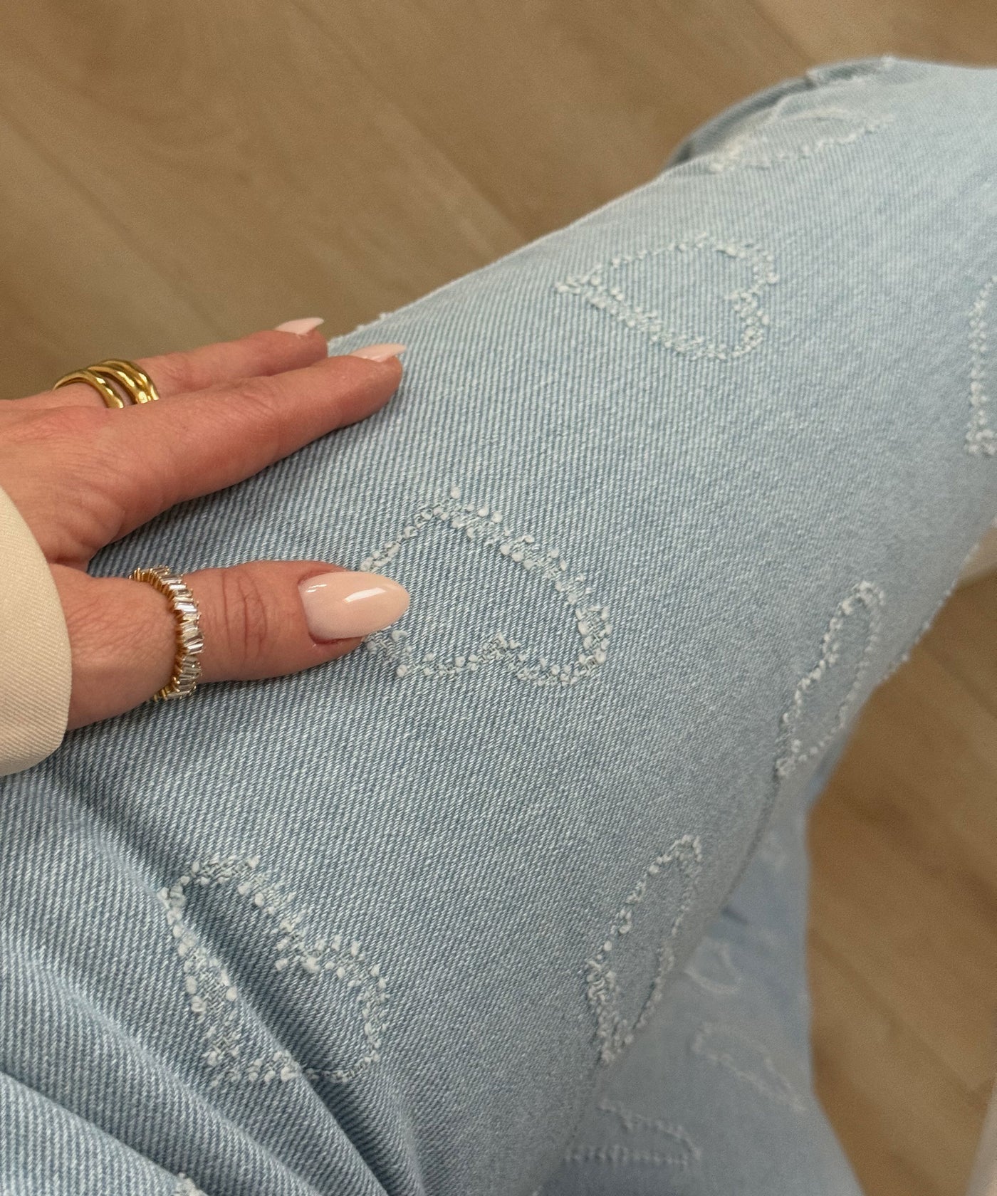 Stretch Straight Leg Jeans Nanny Blau Ladypolitan ♡