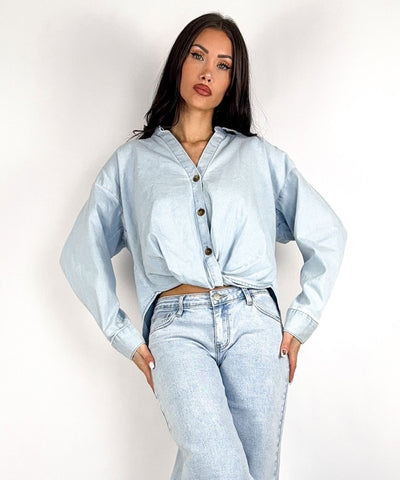 Stretch Wide Leg Jeans Waris Blau Ladypolitan ♡