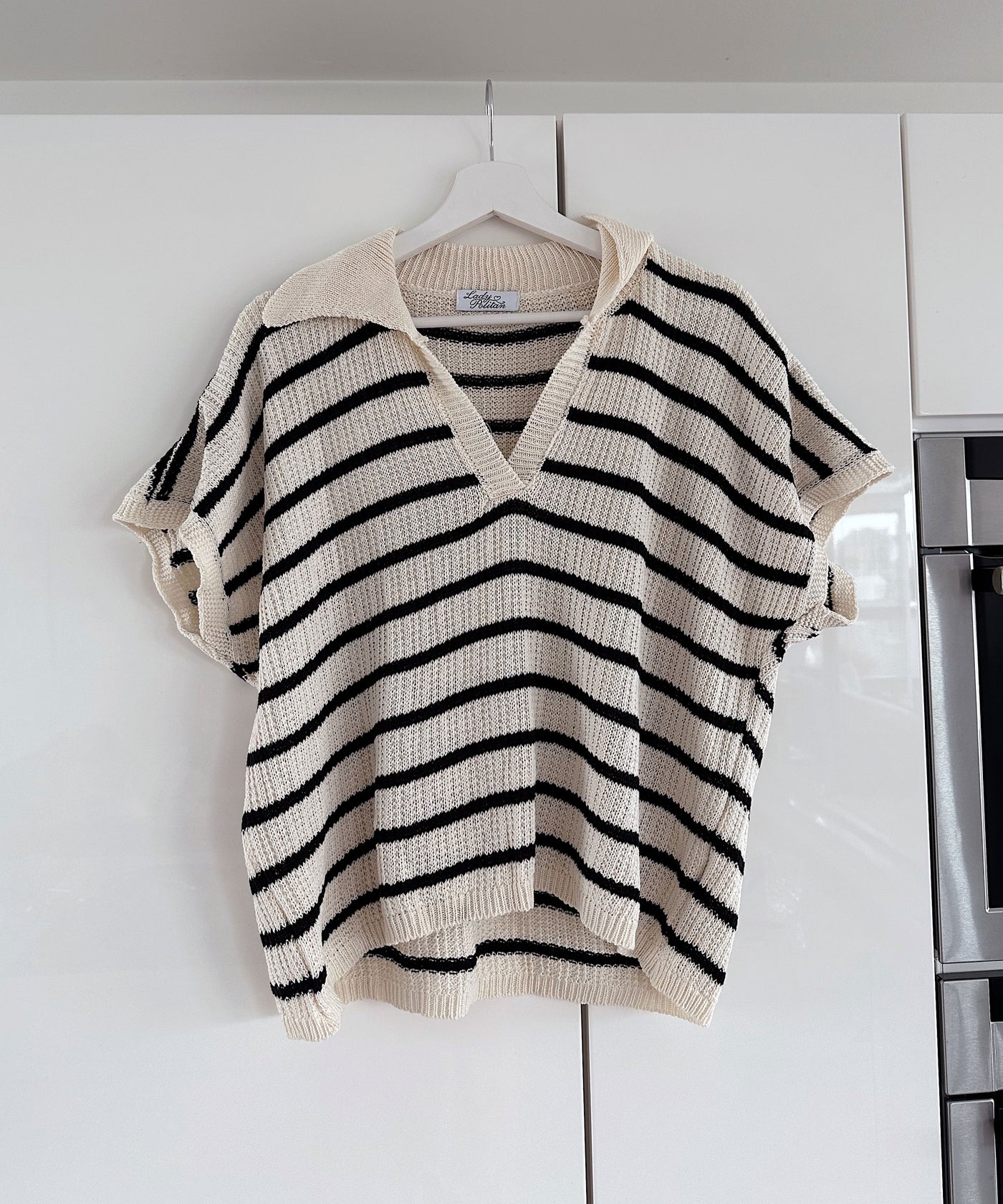 Strick T-Shirt Ilenia Beige  Ladypolitan ♡   