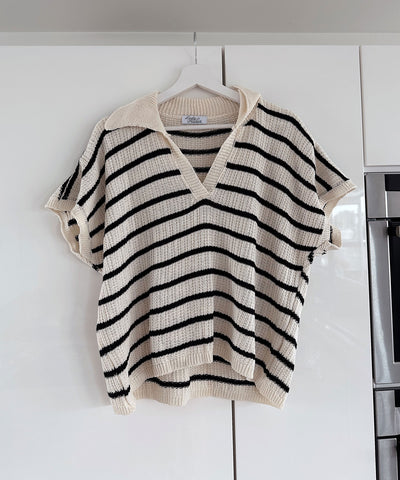 Strick T-Shirt Ilenia Beige  Ladypolitan ♡   