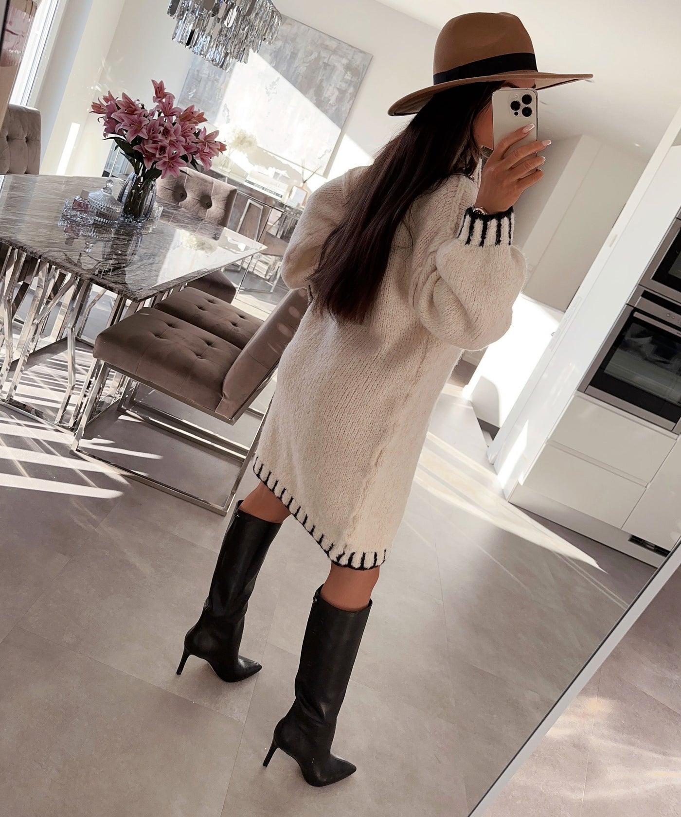 Strickkleid Salma Beige  Ladypolitan ♡   