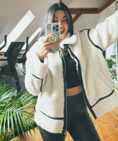 Teddyfelljacke Snow Cremeweiß  Ladypolitan ♡   