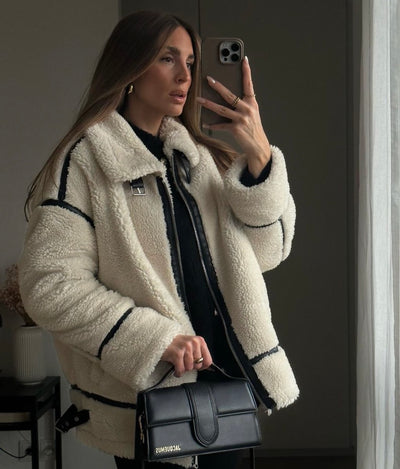 Teddyfelljacke Snow Cremeweiß  Ladypolitan ♡   