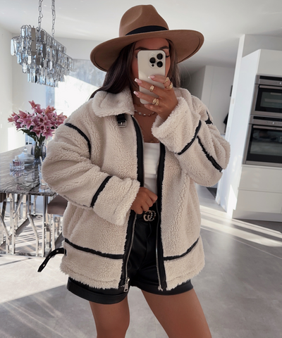 Teddyfelljacke Snow Cremeweiß  Ladypolitan ♡   