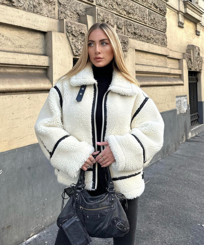 Teddyfelljacke Snow Cremeweiß  Ladypolitan ♡   