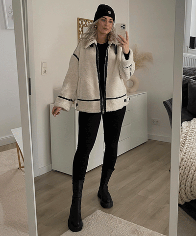 Teddyfelljacke Snow Cremeweiß  Ladypolitan ♡   
