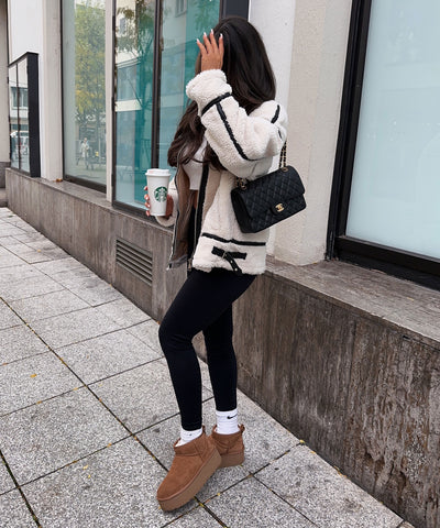 Teddyfelljacke Snow Cremeweiß  Ladypolitan ♡   