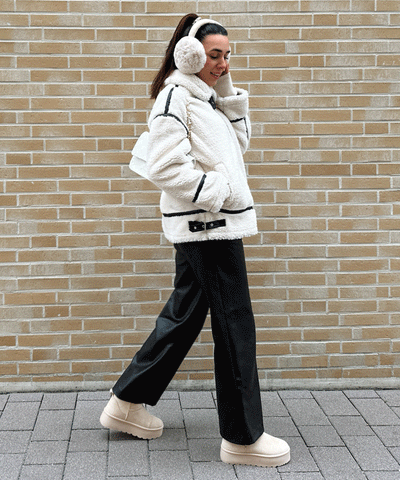 Teddyfelljacke Snow Cremeweiß  Ladypolitan ♡   