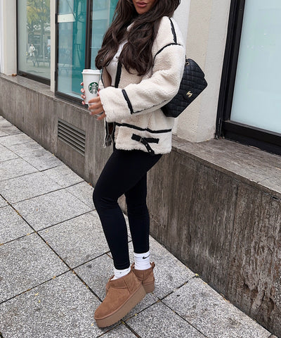 Teddyfelljacke Snow Cremeweiß  Ladypolitan ♡   