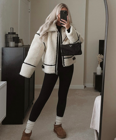Teddyfelljacke Snow Cremeweiß  Ladypolitan ♡   
