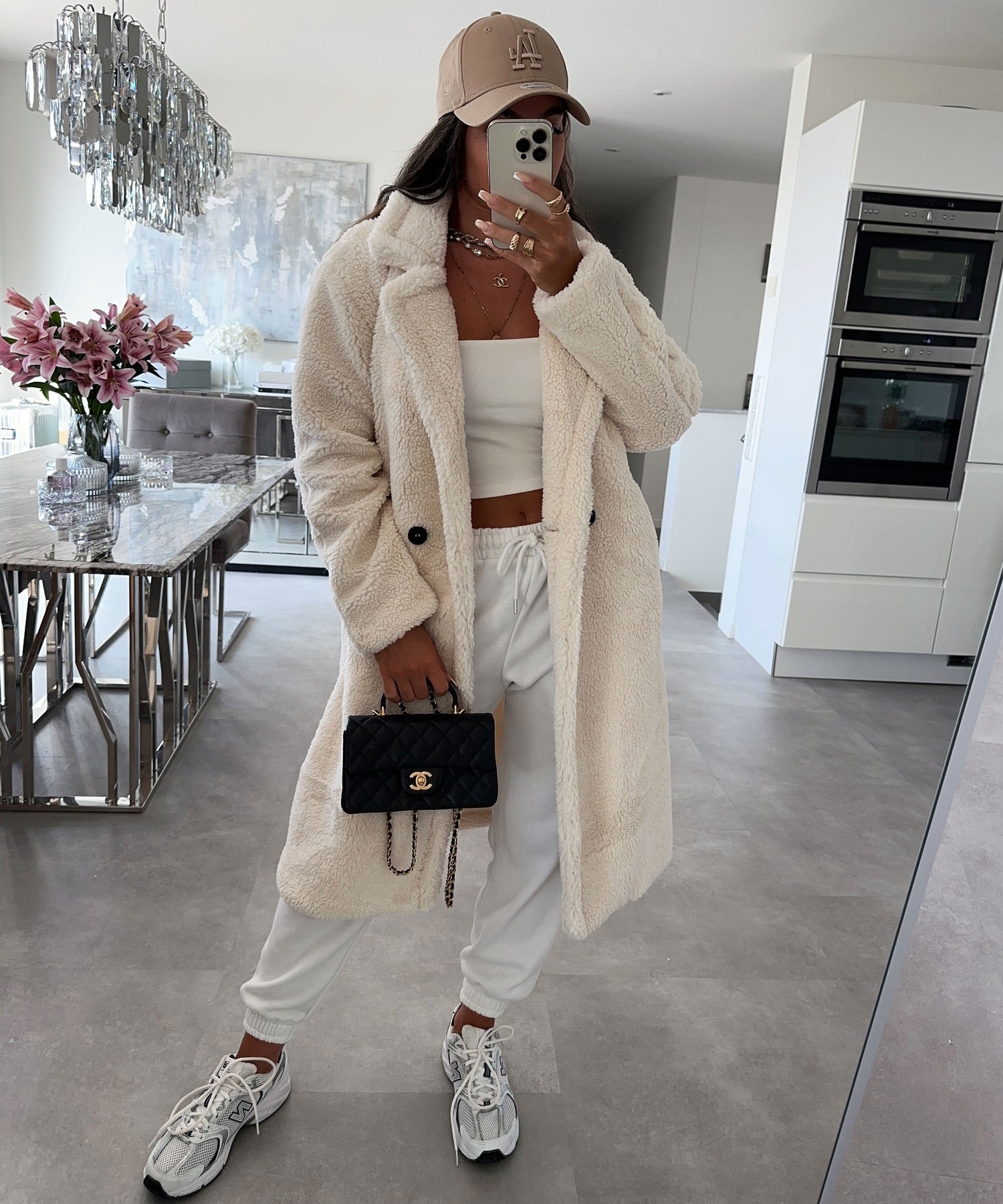 Teddyfell Mantel Teddy Mantel Beige Oberbekleidung Teddyfell