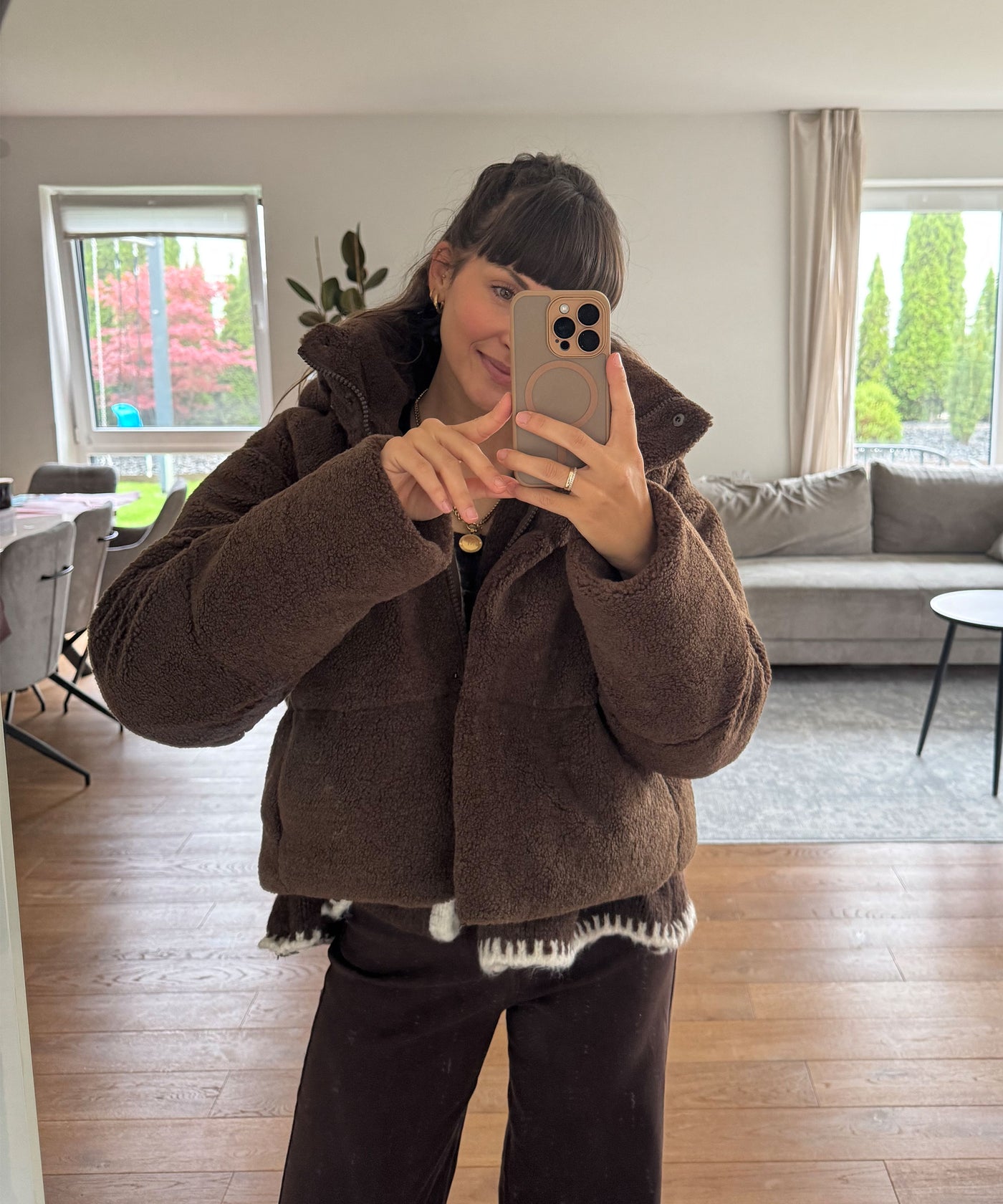 Teddy Fell Jacke Aila Dunkelbraun Ladypolitan ♡