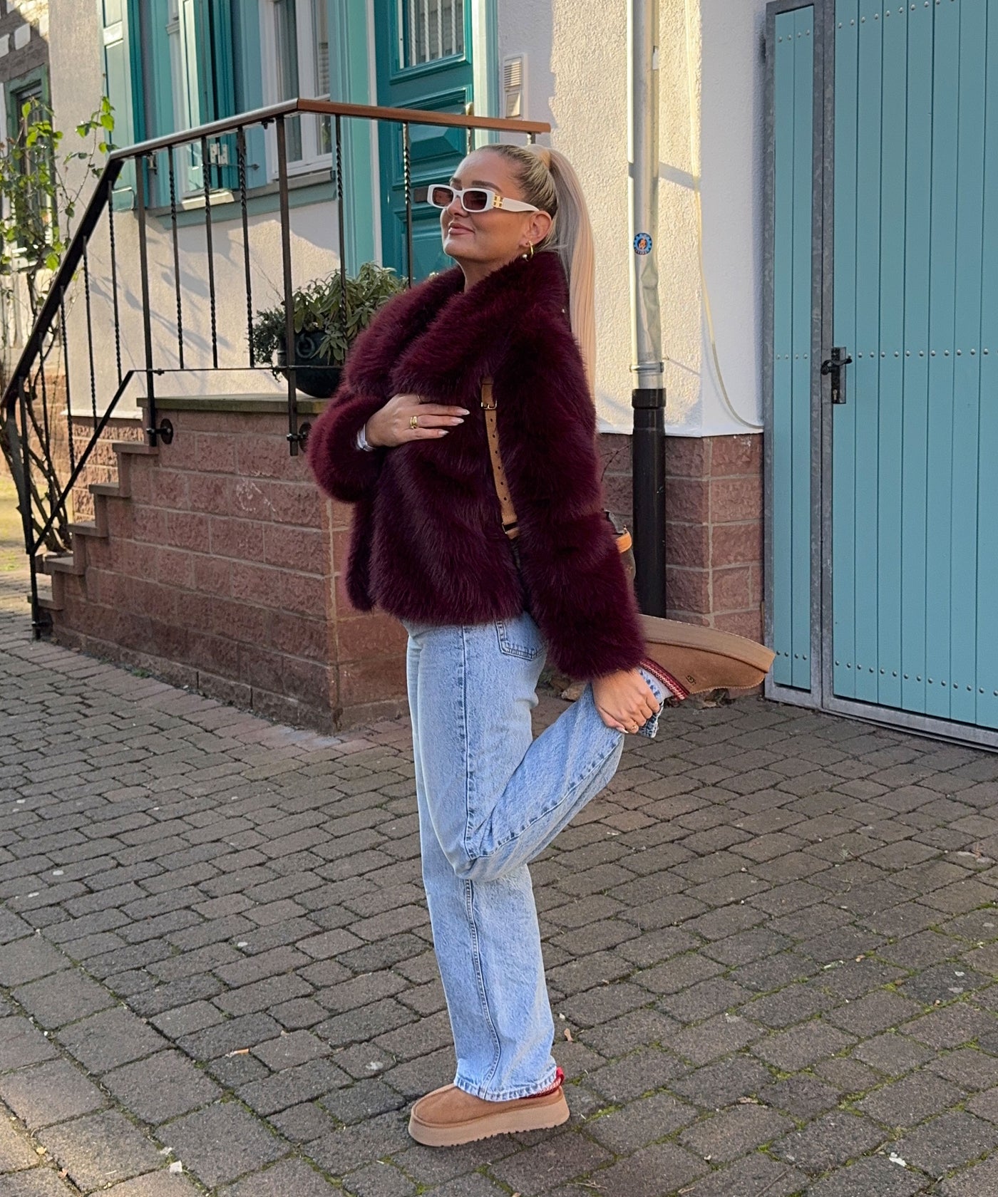 Felljacke Amara Bordeauxrot Ladypolitan ♡