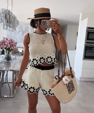 Häkel Shorts Pia Beige Ladypolitan ♡