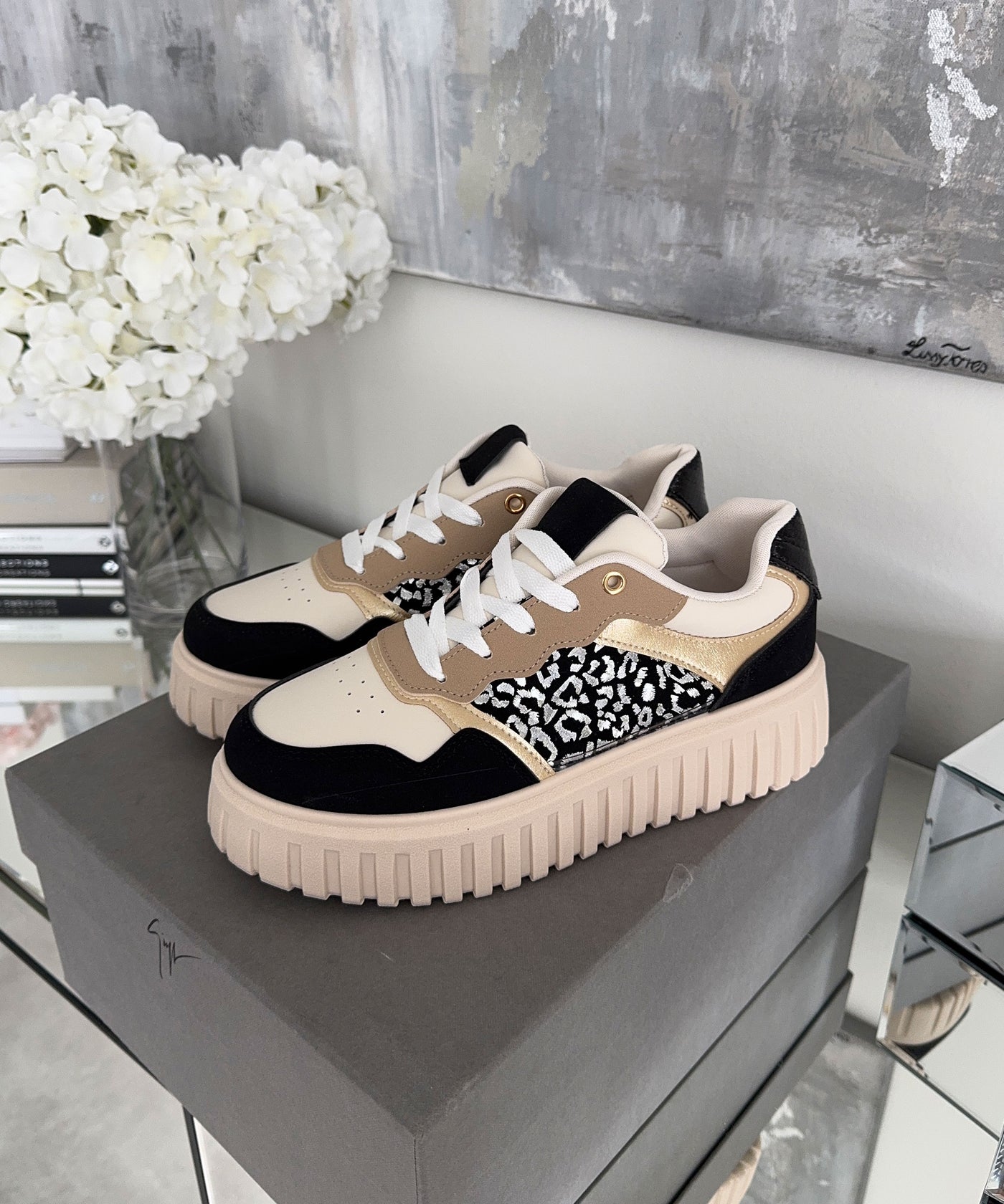 Sneaker Mara Leo Schwarz Ladypolitan ♡