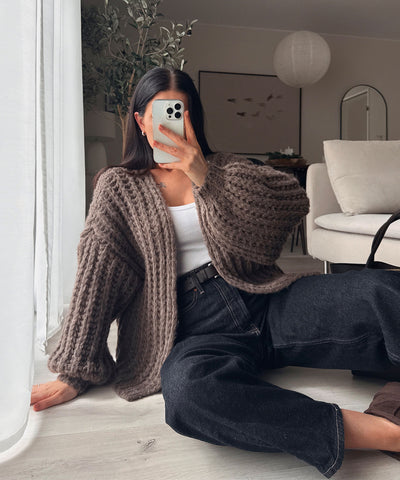 Strickjacke Gelina Braun Ladypolitan ♡