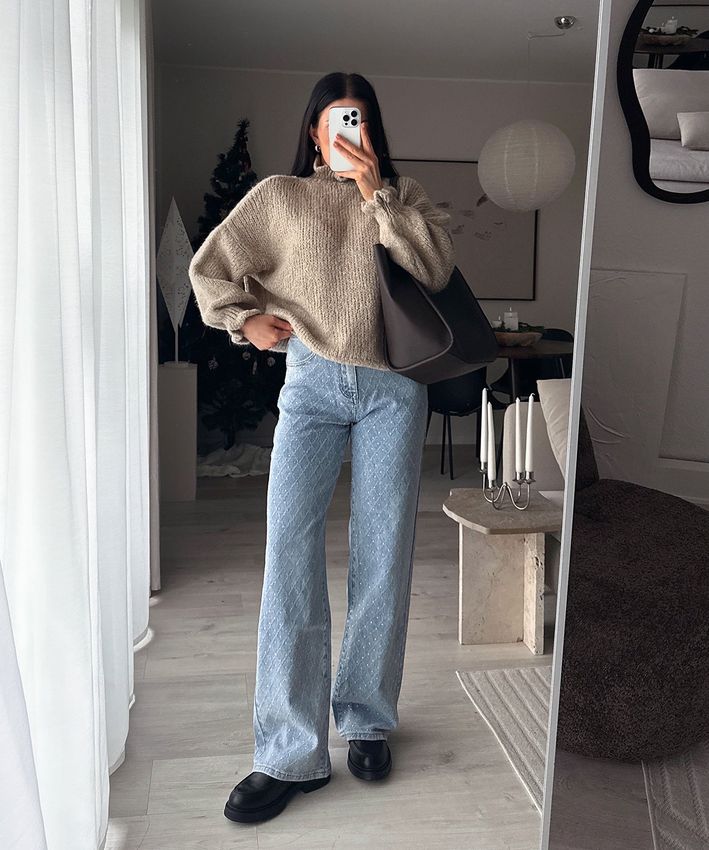 Stretch Wide Leg Jeans Kanja Blau