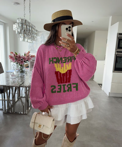 Pullover French Fries Pink  Ladypolitan ♡   