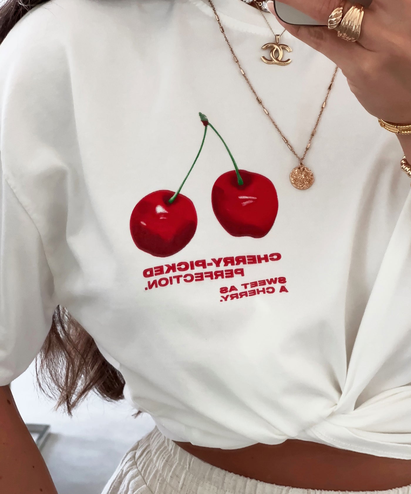 T-Shirt Cherry Weiß  Ladypolitan ♡   