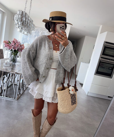 Cardigan Dania Grau Ladypolitan ♡