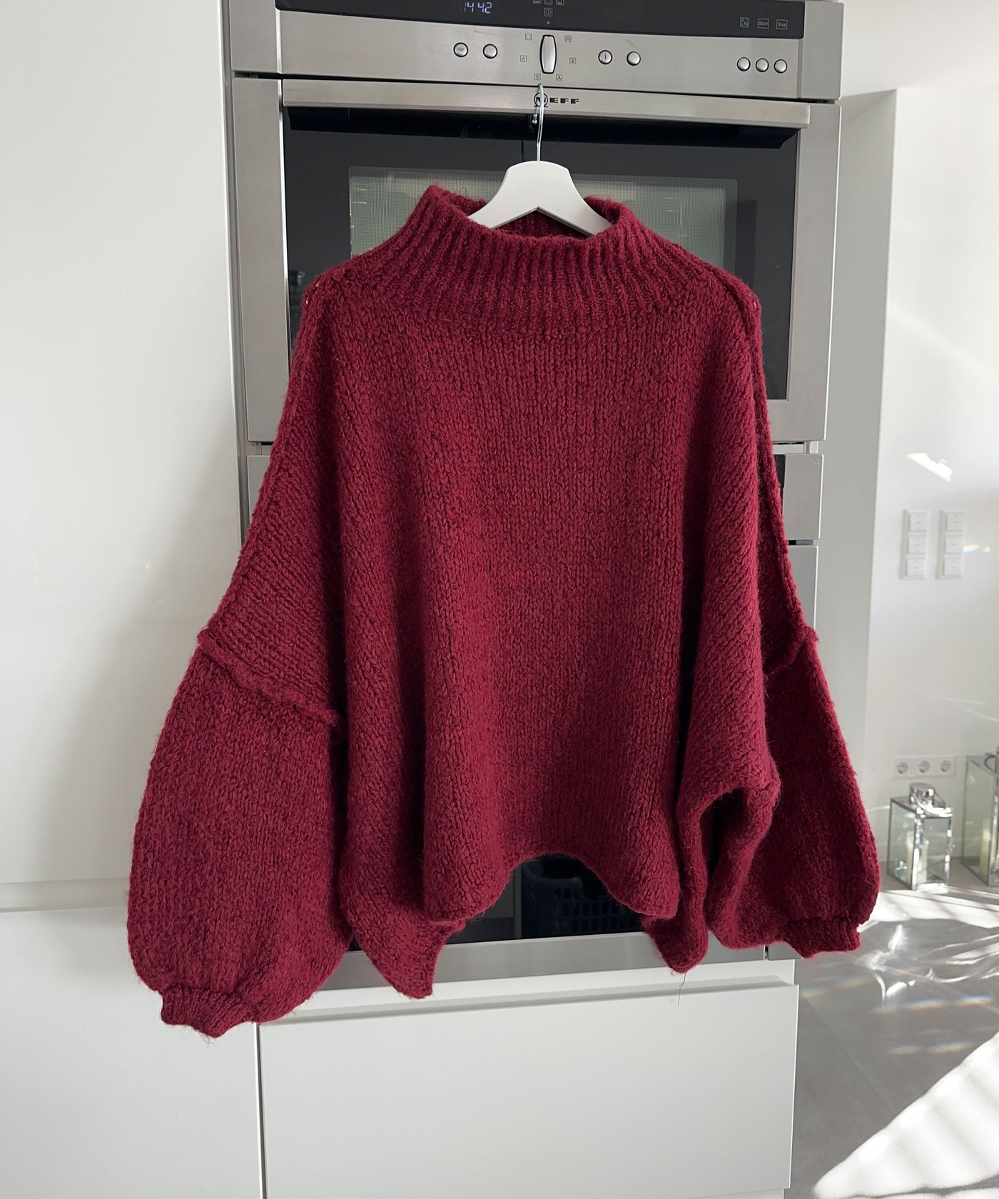 Oversize Pullover Nata Weinrot  Ladypolitan ♡   