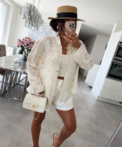 Bluse Nalia Creme Ladypolitan ♡