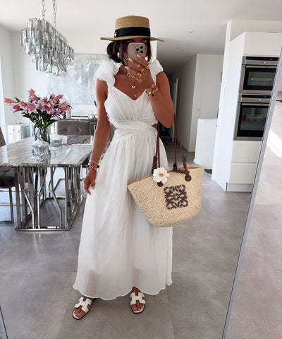 Maxi Kleid Zalya Weiß Ladypolitan ♡