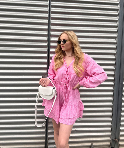 Musselin Jumpsuit Juan Schleife Hellpink Ladypolitan ♡