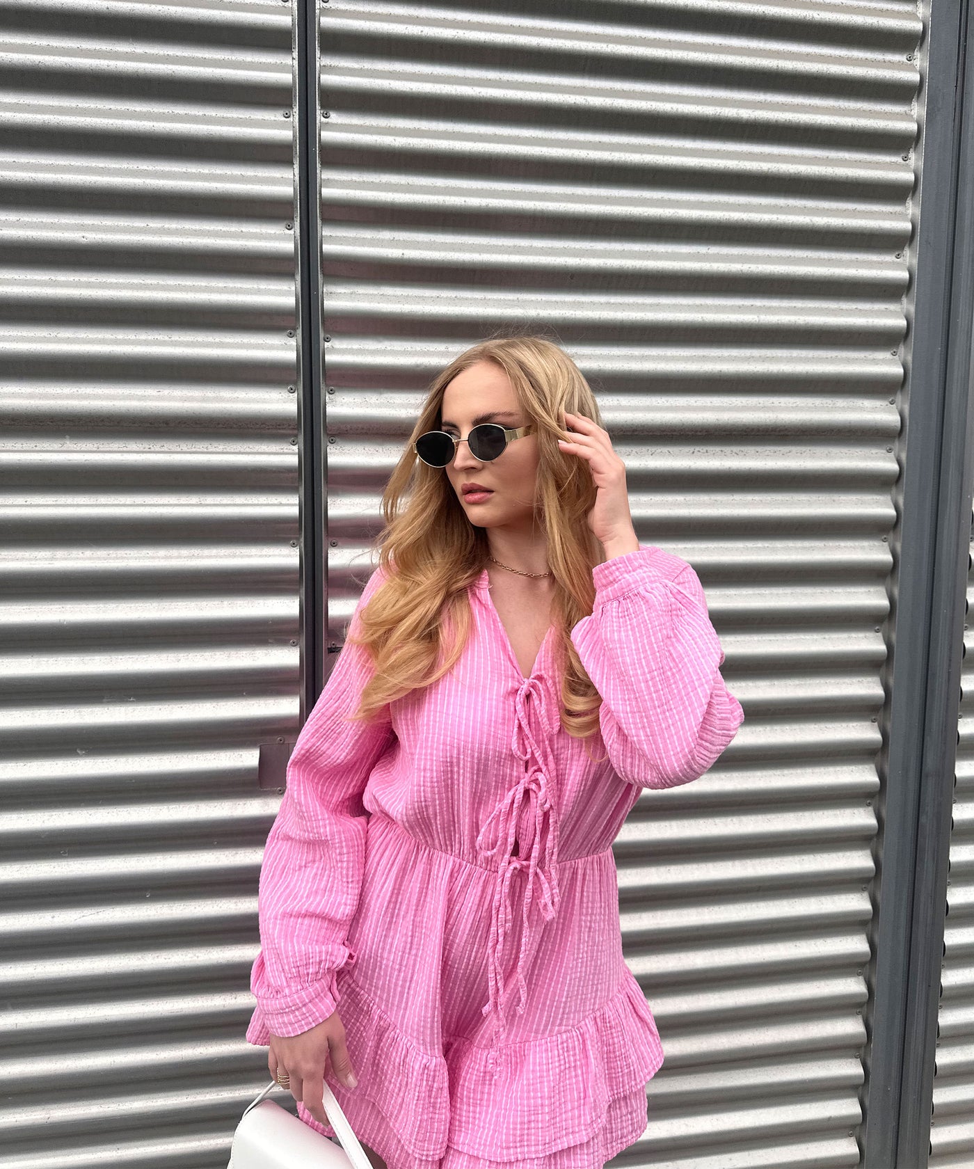 Musselin Jumpsuit Juan Schleife Hellpink Ladypolitan ♡