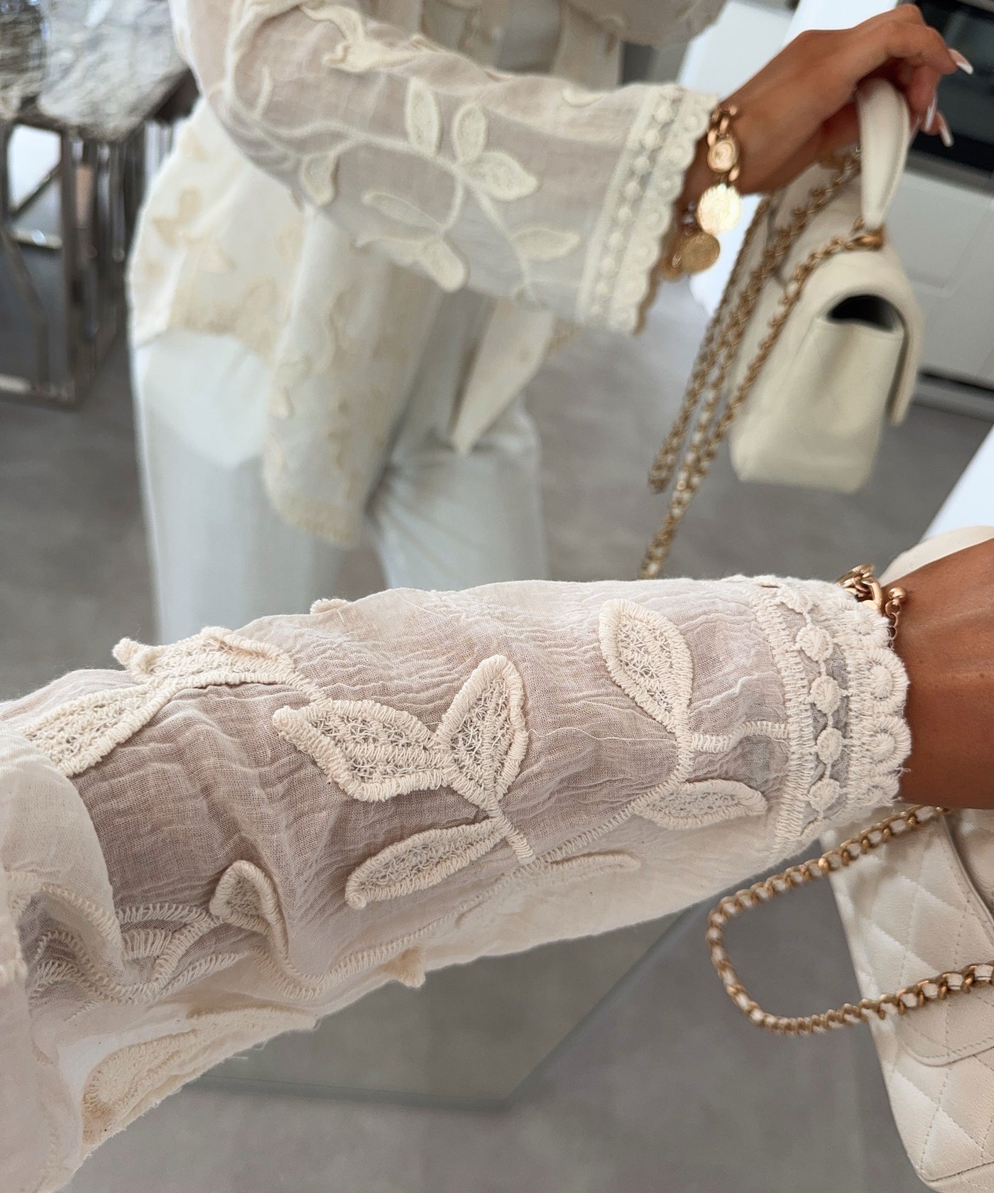 Bluse Nalia Creme Ladypolitan ♡