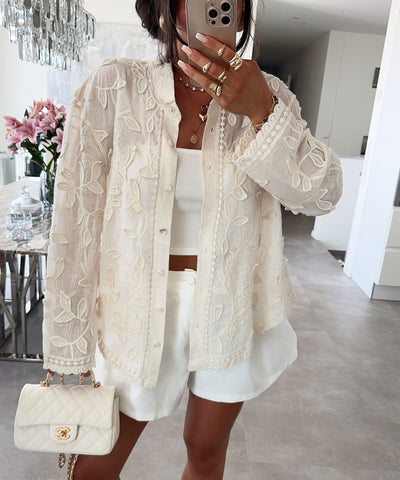 Bluse Nalia Creme Ladypolitan ♡