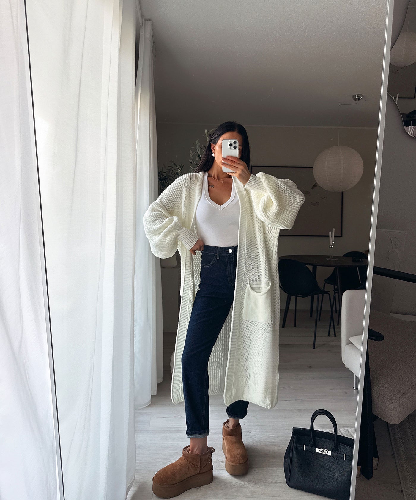 Cardigan Leilani lang Cremeweiß Ladypolitan - Fashion Onlineshop für Damen