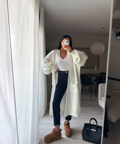Cardigan Leilani lang Cremeweiß Ladypolitan - Fashion Onlineshop für Damen