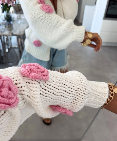 Strickjacke Hilla Cremeweiß Ladypolitan ♡