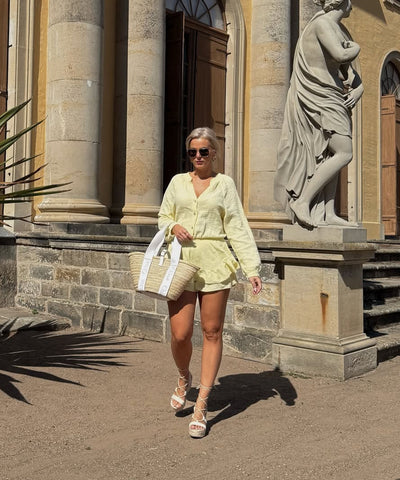 Musselin Jumpsuit Juana Gelb Ladypolitan ♡