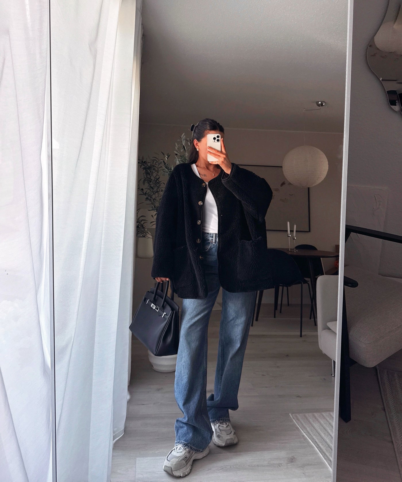 Teddyfell Jacke Salia Schwarz Ladypolitan ♡