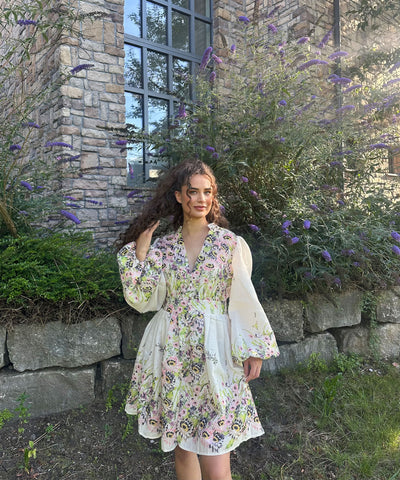 Kleid Milana Blume Hellgrün Ladypolitan ♡