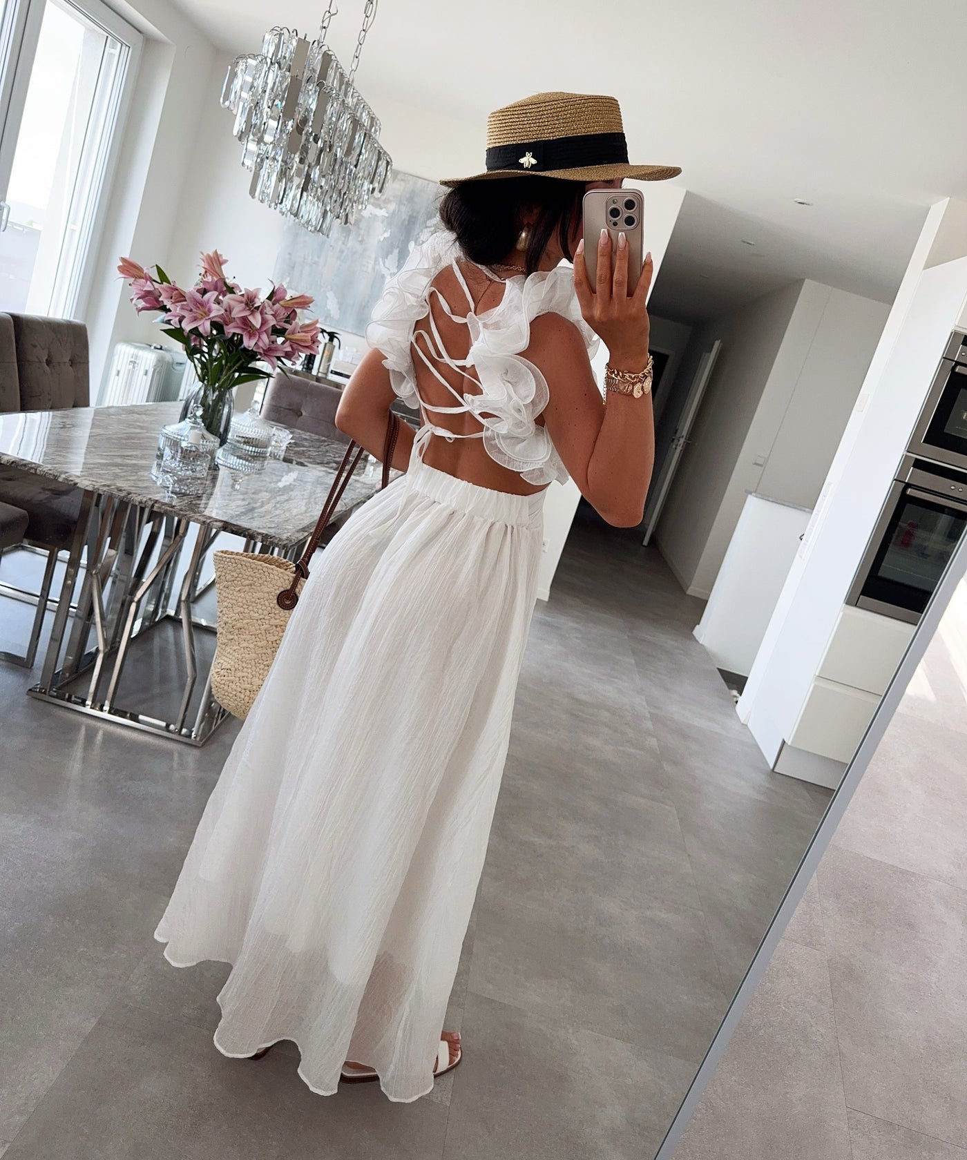Maxi Kleid Zalya Weiß Ladypolitan ♡
