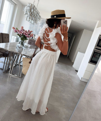 Maxi Kleid Zalya Weiß Ladypolitan ♡