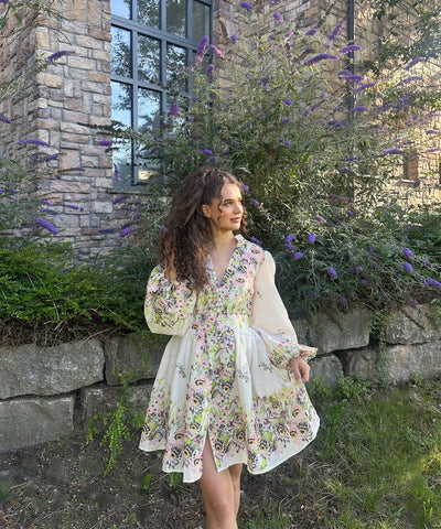 Kleid Milana Blume Hellgrün Ladypolitan ♡