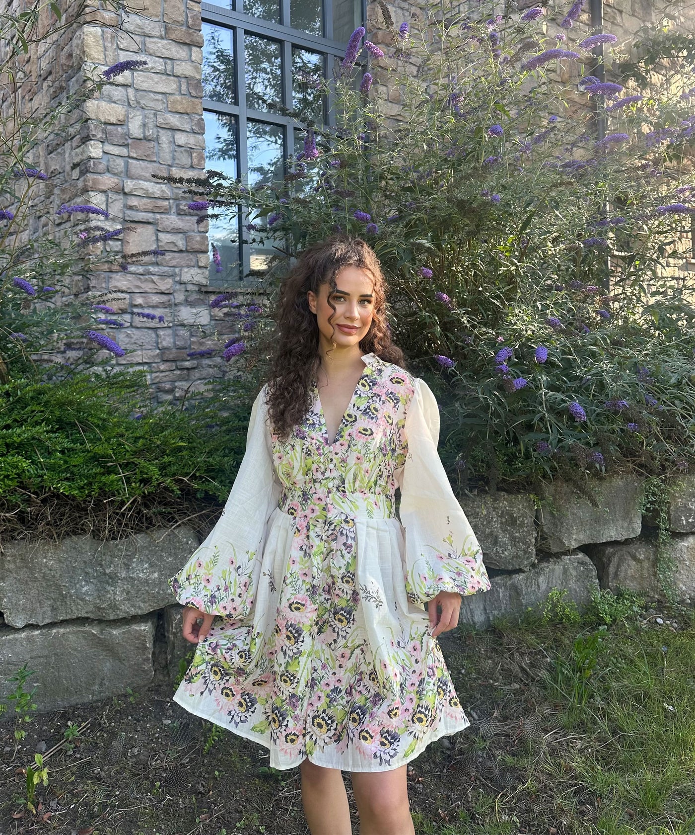 Kleid Milana Blume Hellgrün Ladypolitan ♡