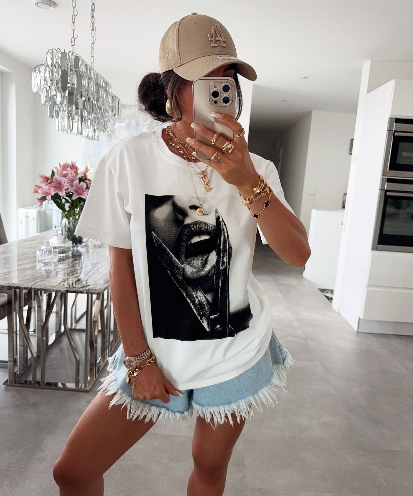 Oversize T-Shirt Girly Weiß Ladypolitan ♡