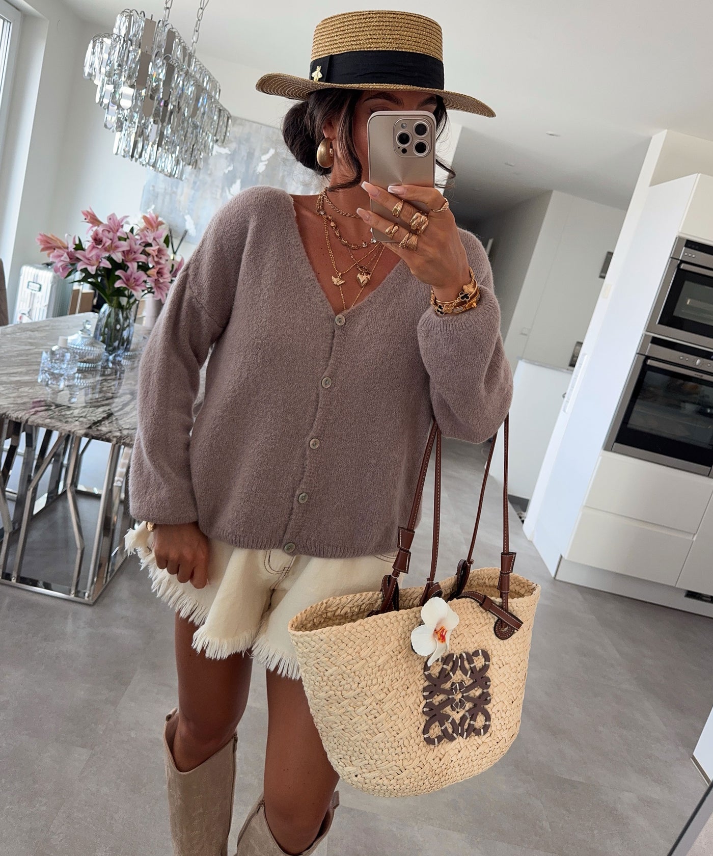 Cardigan Liz Taupe Ladypolitan ♡